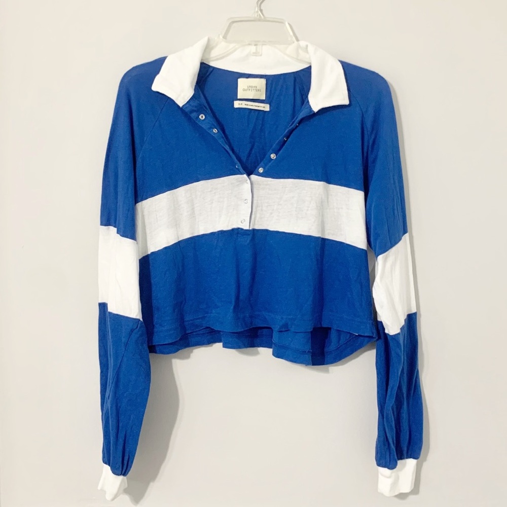 Urban Outfitters Cropped Collared Long Sleeve S